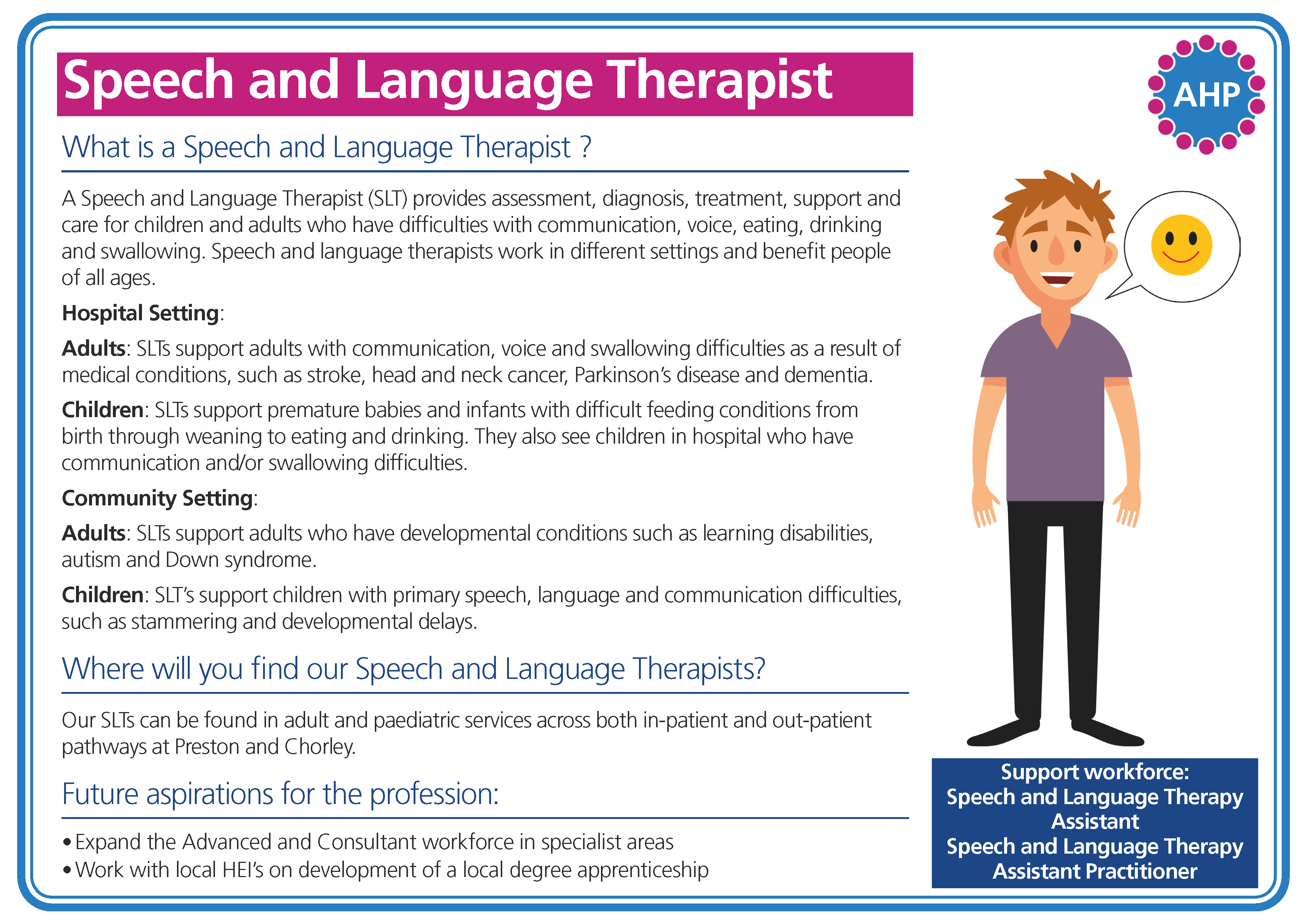 speech and language therapist role in early years